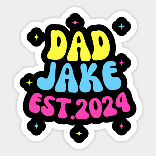 Dad Est 2024 Promoted to Daddy 2024 Pregnancy Announcement Sticker